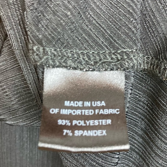 DREW Draped Neck Metallic Gray Sleeveless Top - Picture 10 of 12